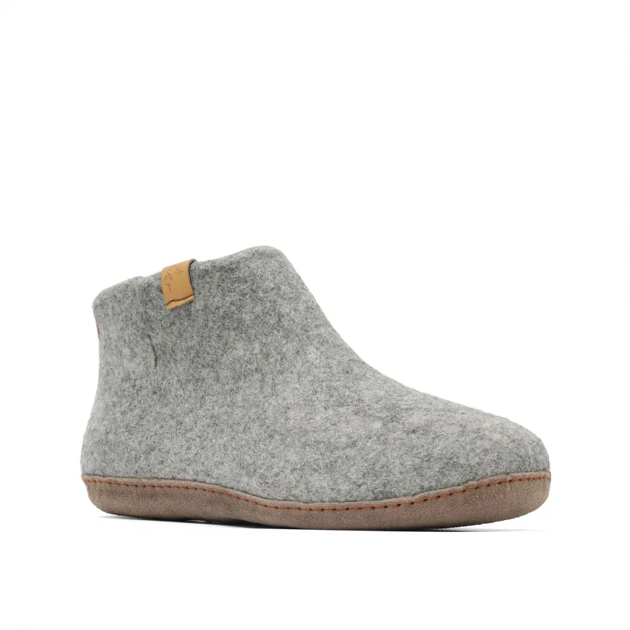 Gri Açık Keçe Tofvel Unisex ev terliği