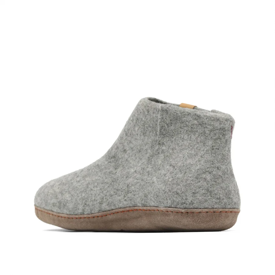 Gri Açık Keçe Tofvel Unisex ev terliği
