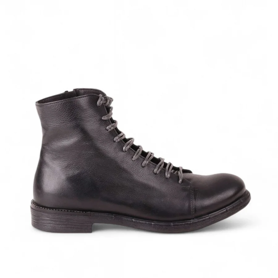 Gri Deri Kadın Düz Bot