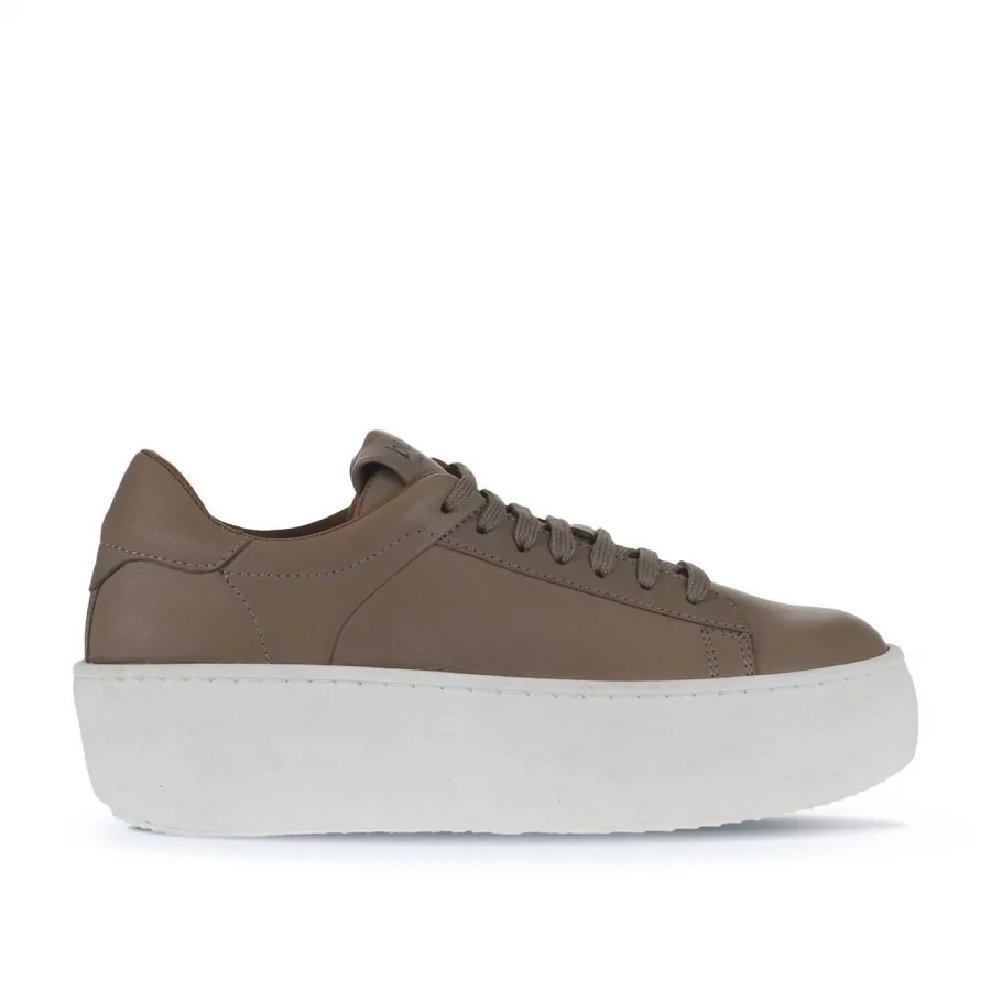 Gri Deri Kadın Sneakers