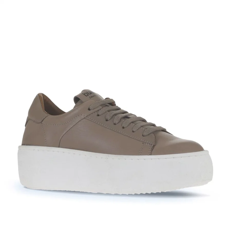 Gri Deri Kadın Sneakers