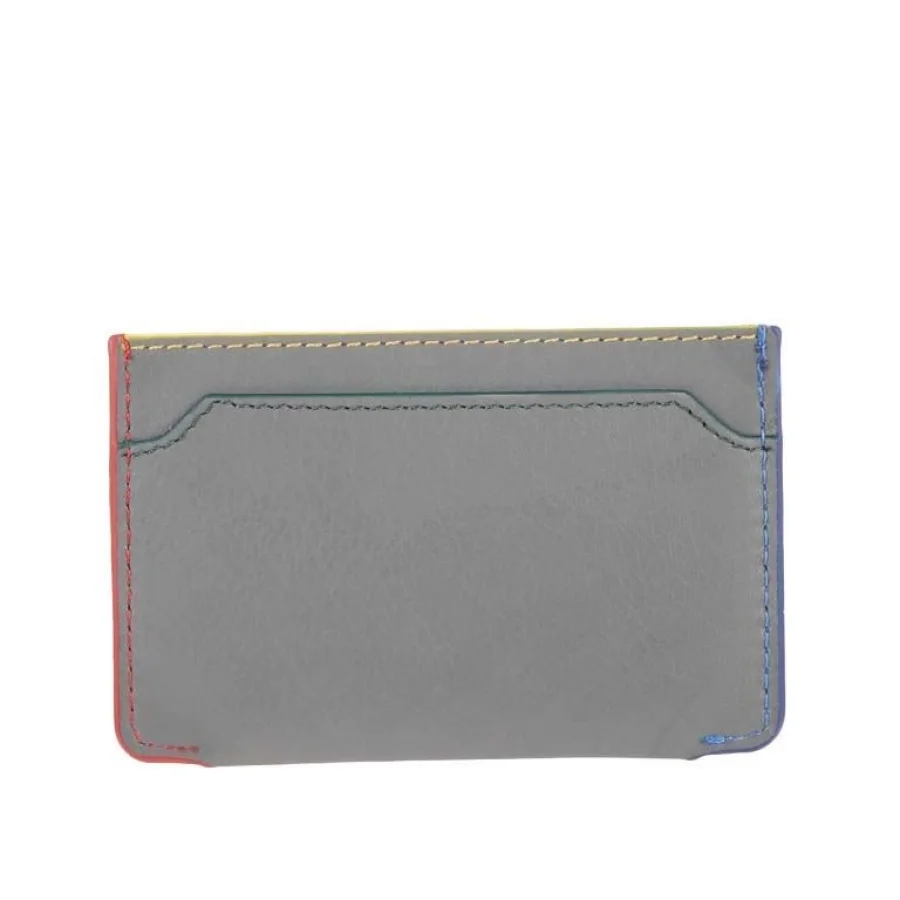 Gri Deri Unisex Kartlık