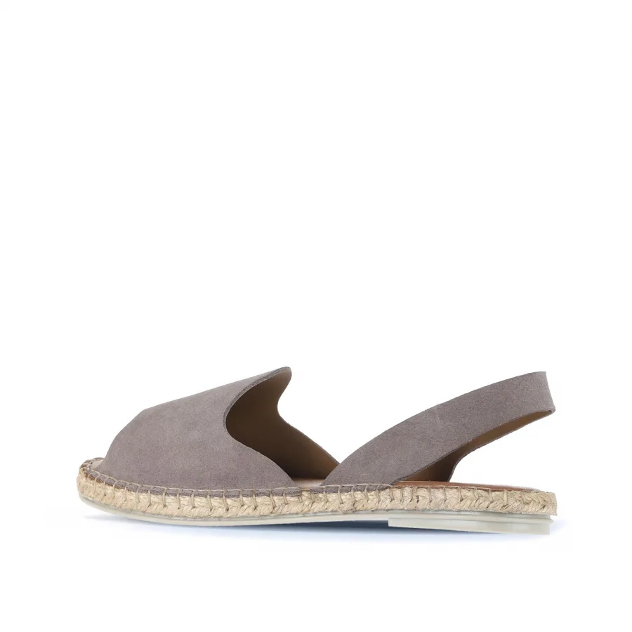 Gri Koyu Alf Süet Kadın Espadril Sandalet