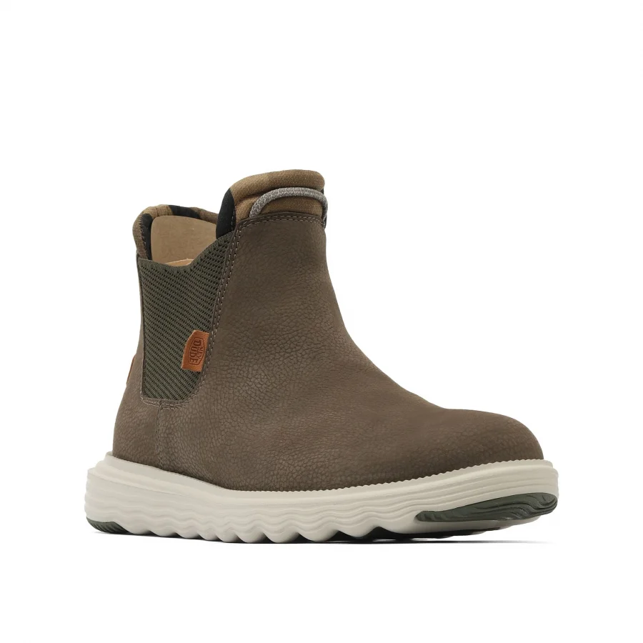 Haki Koyu Deri Hey Dude Branson Boot Craft Erkek Ayakkabı