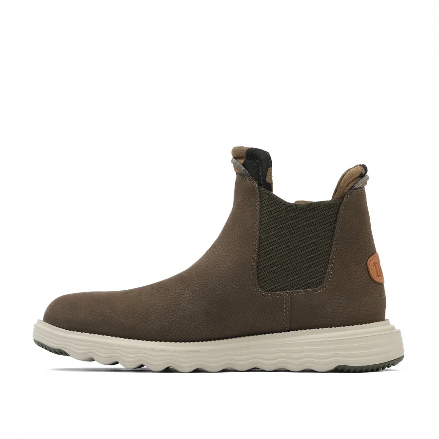 Haki Koyu Deri Hey Dude Branson Boot Craft Erkek Ayakkabı