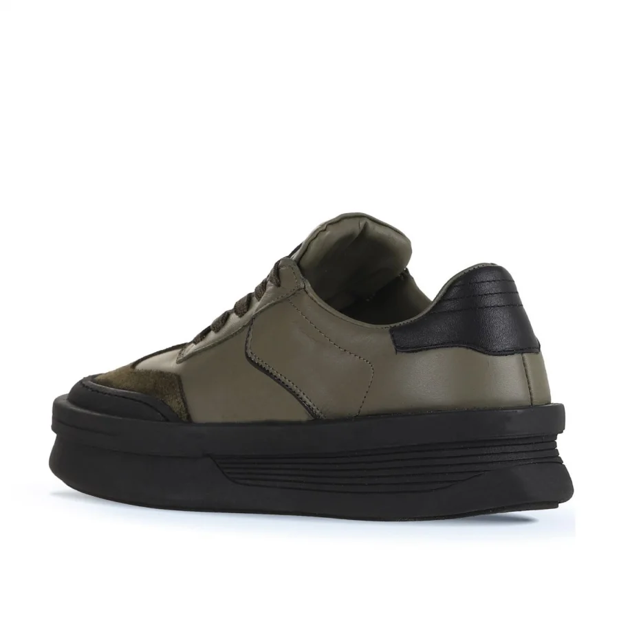 Haki Süet-Deri Kadın Sneakers