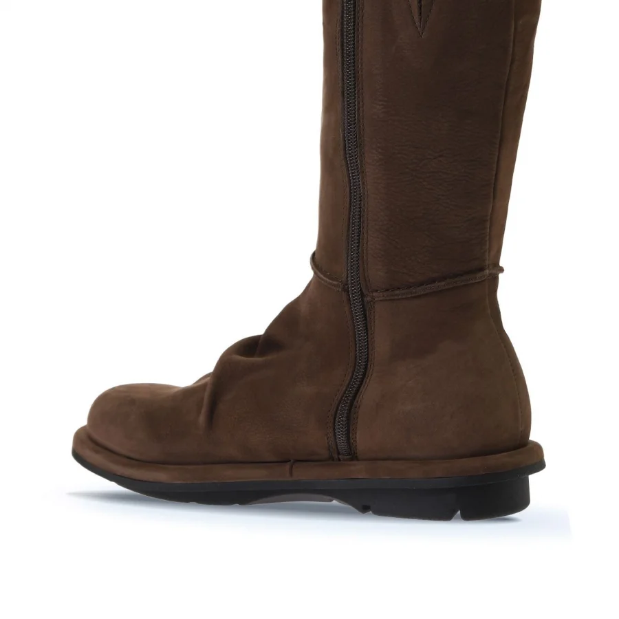 Kahverengi Nubuk Kadın Düz Bot