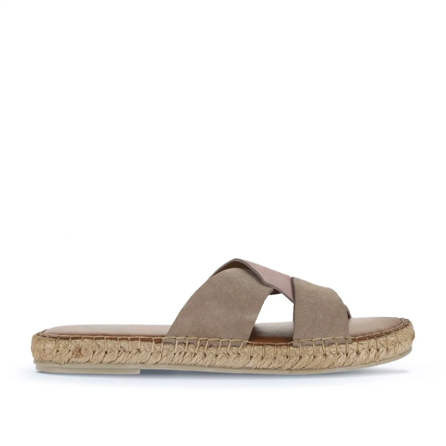 Kum Pudra Alf Süet Kadın Espadril Terlik