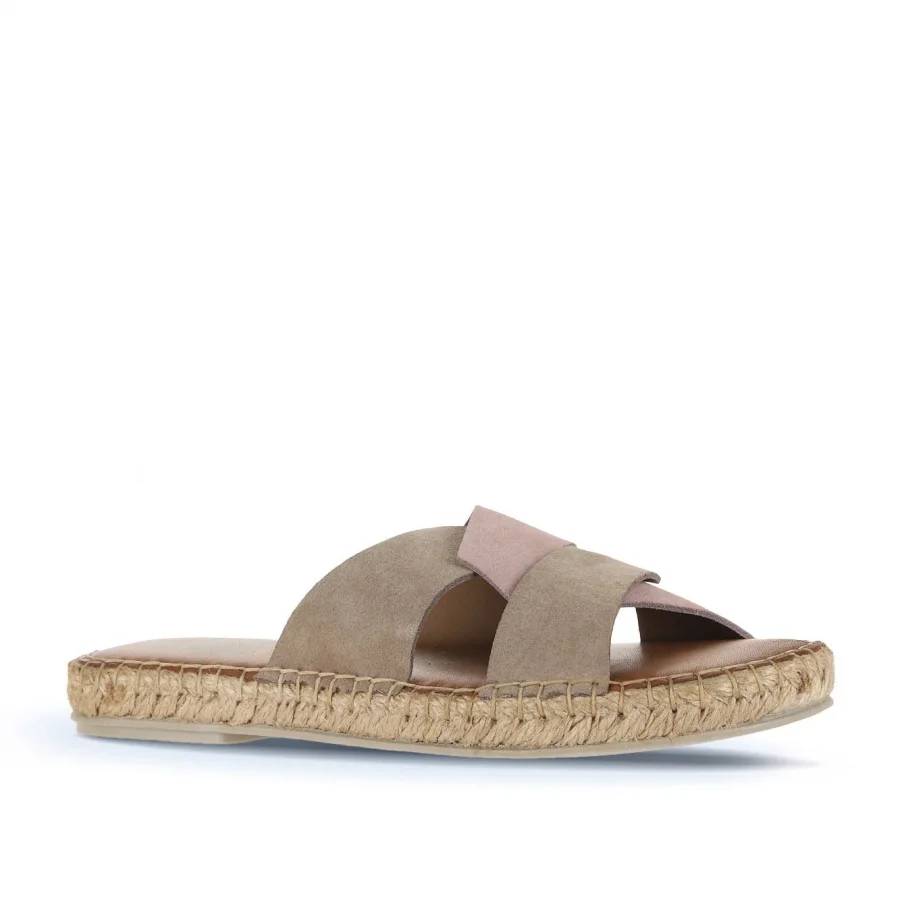 Kum Pudra Alf Süet Kadın Espadril Terlik