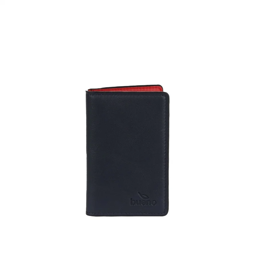 Lacivert Kırmızı Deri Unisex Kartlık
