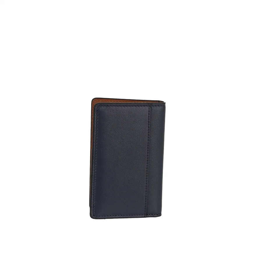 Lacivert Taba Deri Unisex Kartlık