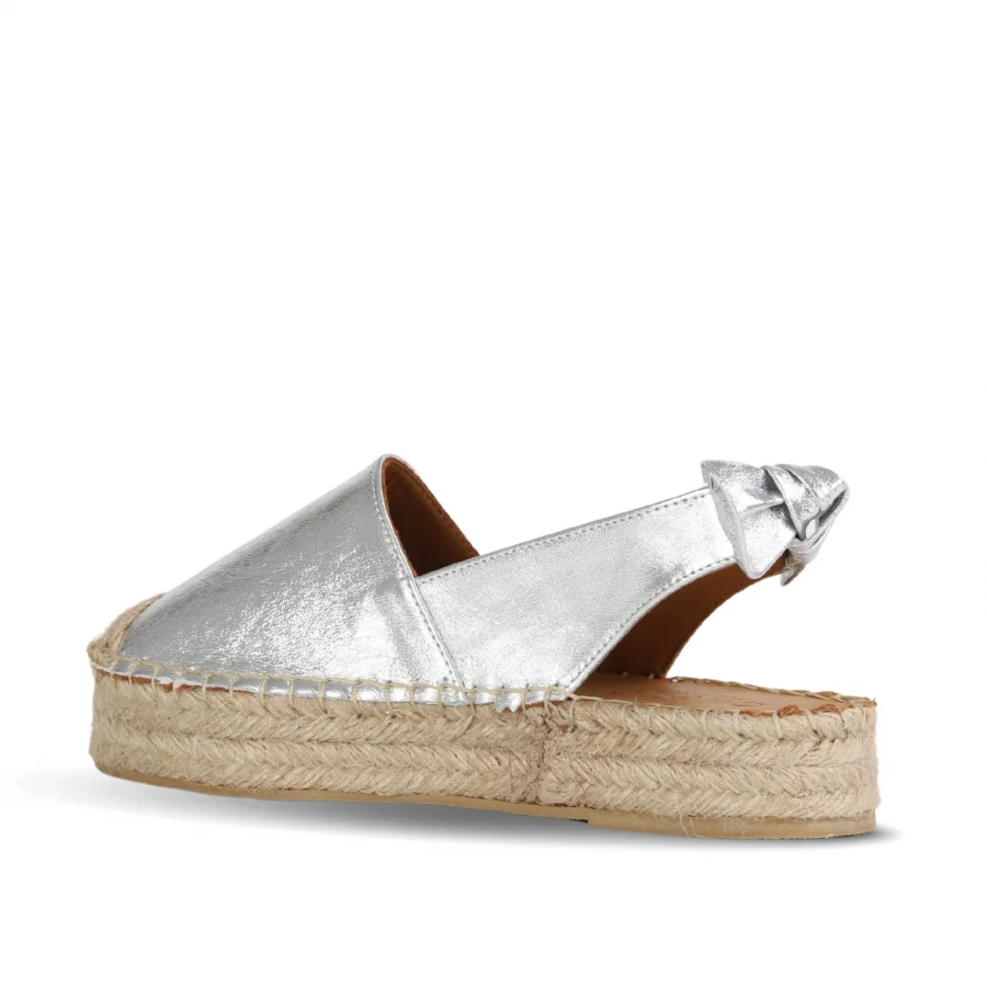 Lame Deri Kadın Espadril Sandalet