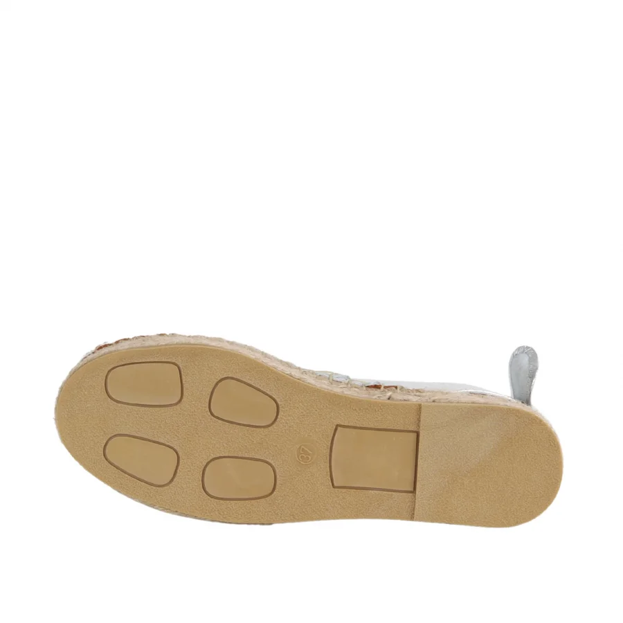 Lame Deri Kadın Espadril Sandalet
