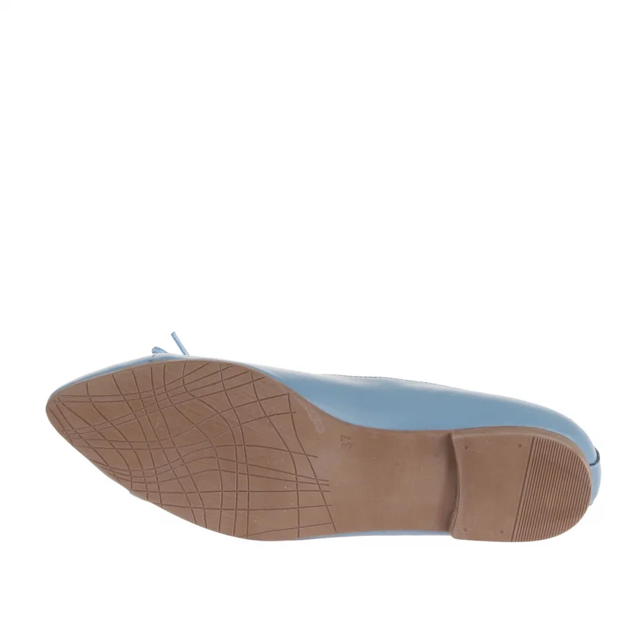 Mavi Açık Deri Kadın Loafer