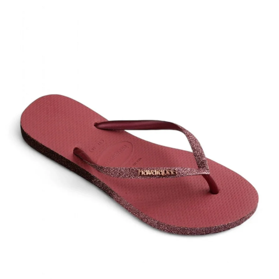 Pembe Altın Havaianas Havaianas Metal Logolu Kadın Terlik