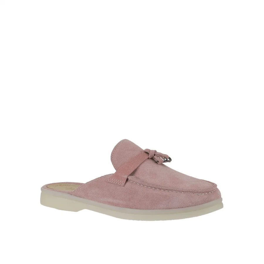 Pembe Süet Kadın Düz Terlik