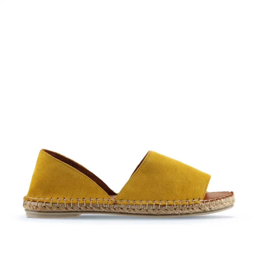 Sarı Süet Kadın Espadril Ayakkabı