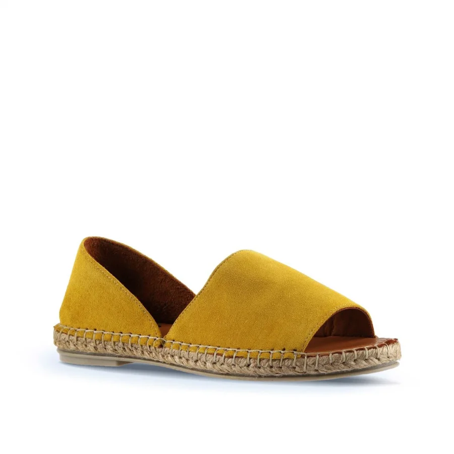 Sarı Süet Kadın Espadril Ayakkabı