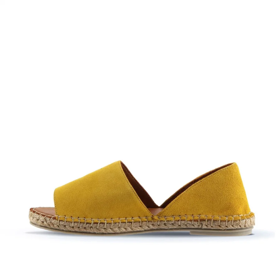 Sarı Süet Kadın Espadril Ayakkabı