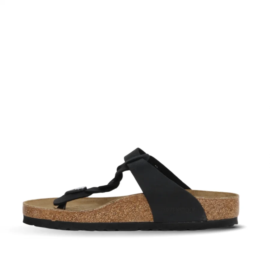 Siyah Bırkenstock Gizeh Leoi Braided
