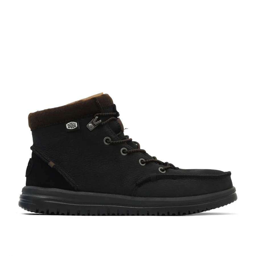 Siyah Deri Hey Dude Bradley Boot Erkek Ayakkabı