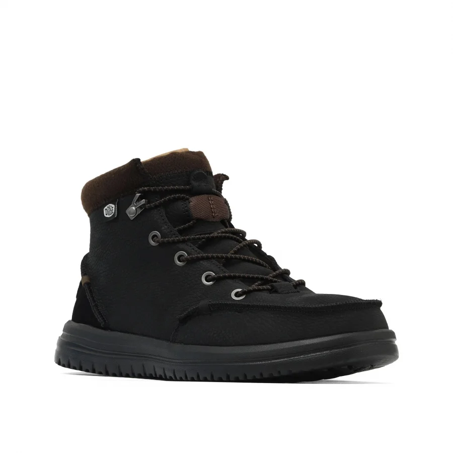 Siyah Deri Hey Dude Bradley Boot Erkek Ayakkabı