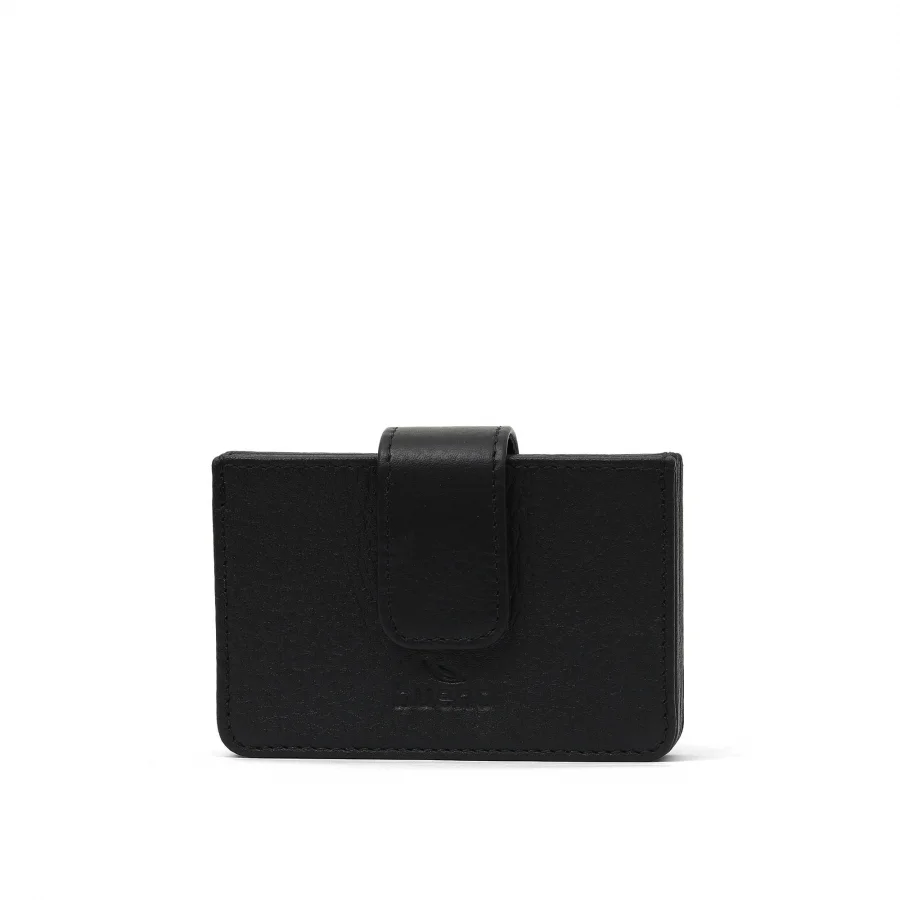 Siyah Deri Unisex Kartlık