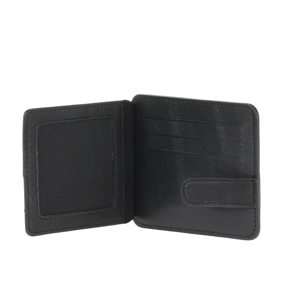 Siyah Deri Unisex Kartlık