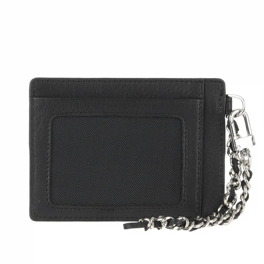 Siyah Deri Unisex Kartlık