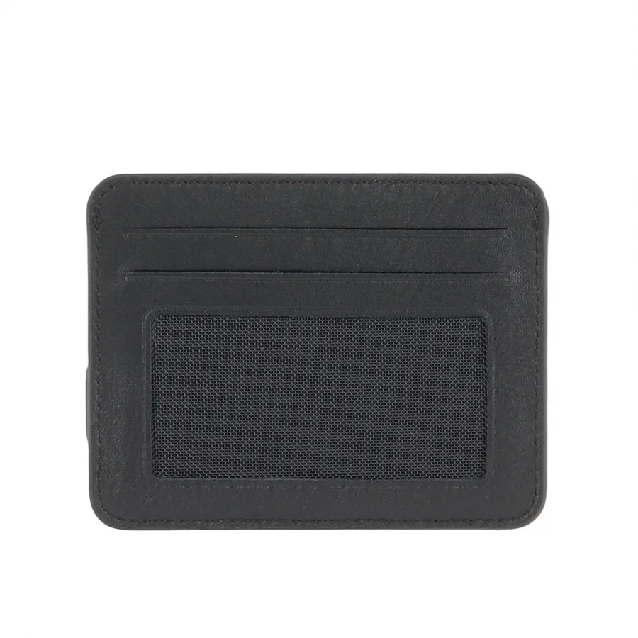 Siyah Deri Unisex Kartlık