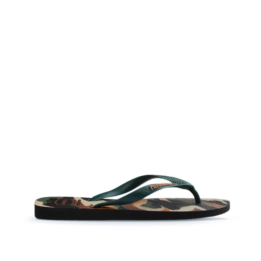 Siyah Havaianas HAVAIANAS TOP CAMU BLACK/PANTANAL GREEN