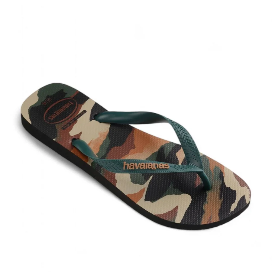 Siyah Havaianas HAVAIANAS TOP CAMU BLACK/PANTANAL GREEN