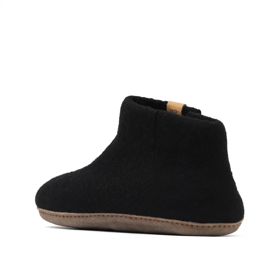 Siyah Keçe Tofvel Unisex ev terliği