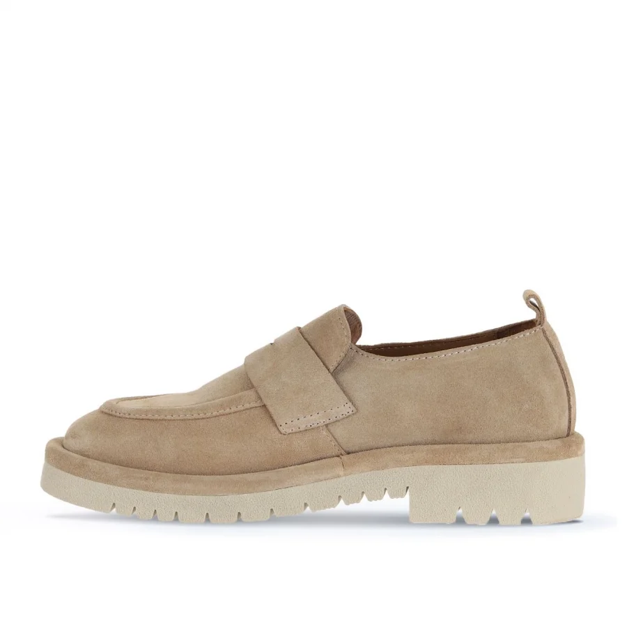 Taba Açık Süet Kadın Loafer
