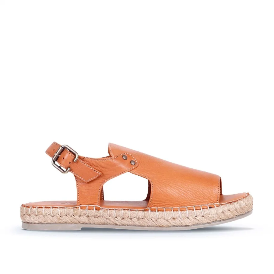 Taba Deri Kadın Espadril Sandalet