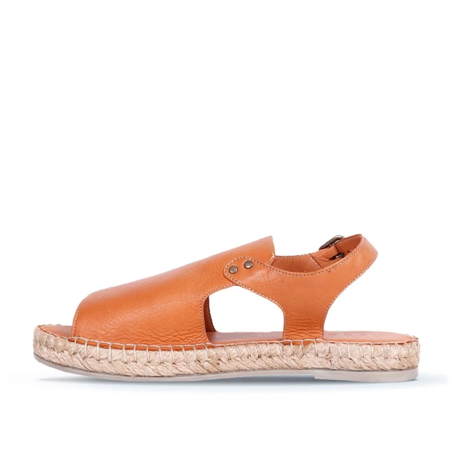 Taba Deri Kadın Espadril Sandalet