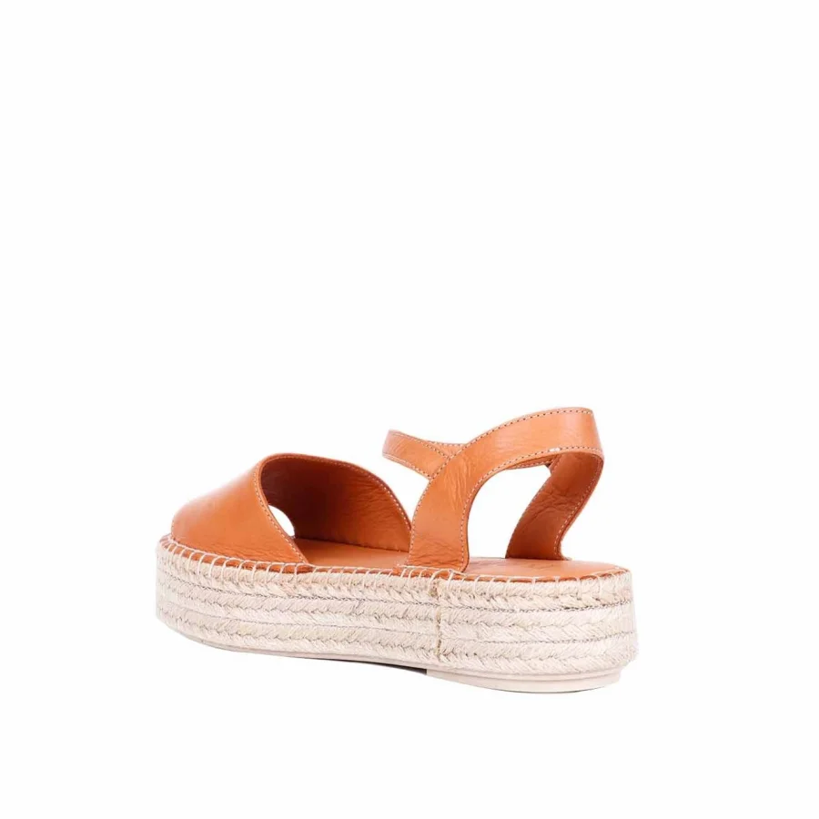 Taba Deri Kadın Espadril Sandalet