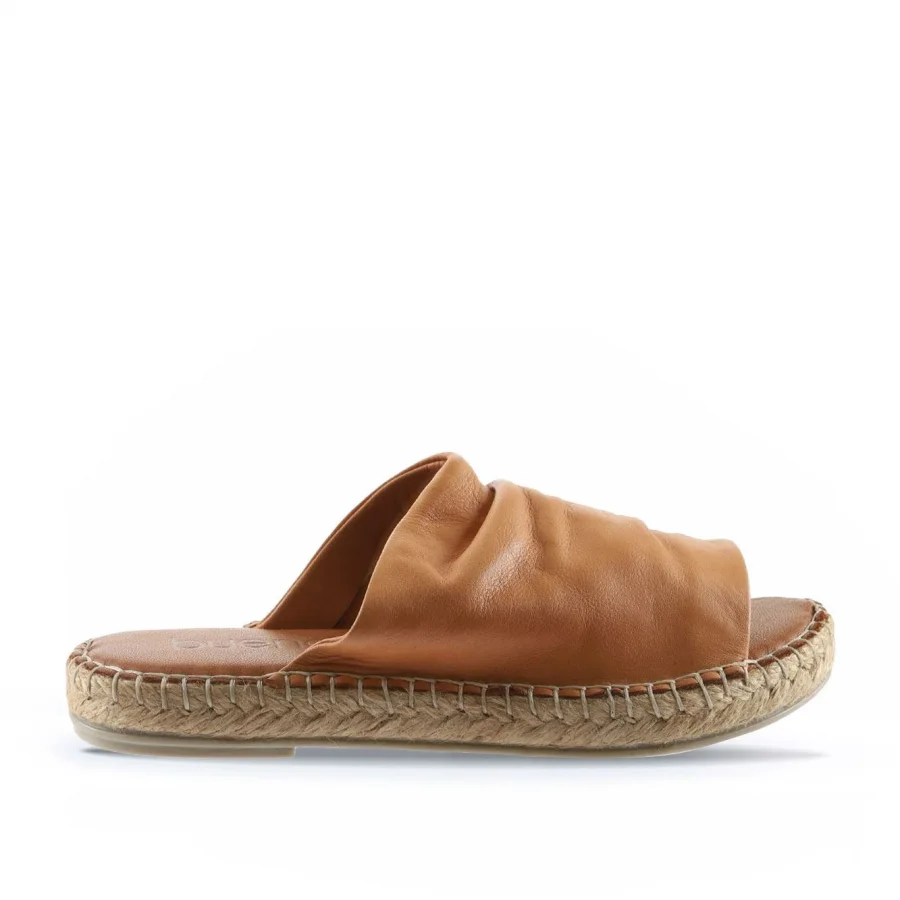 Taba Deri Kadın Espadril Terlik