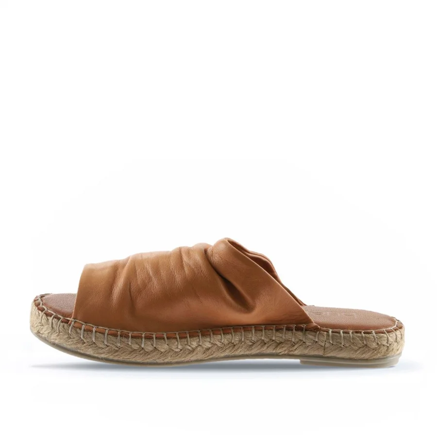 Taba Deri Kadın Espadril Terlik