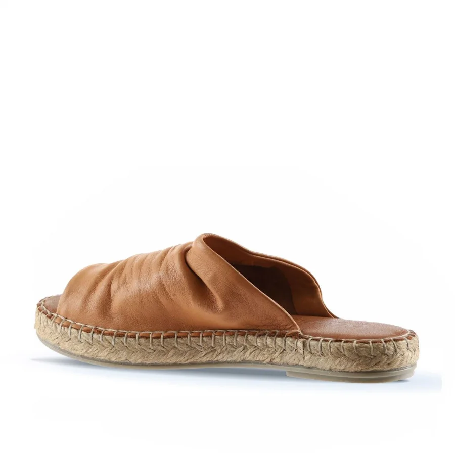 Taba Deri Kadın Espadril Terlik