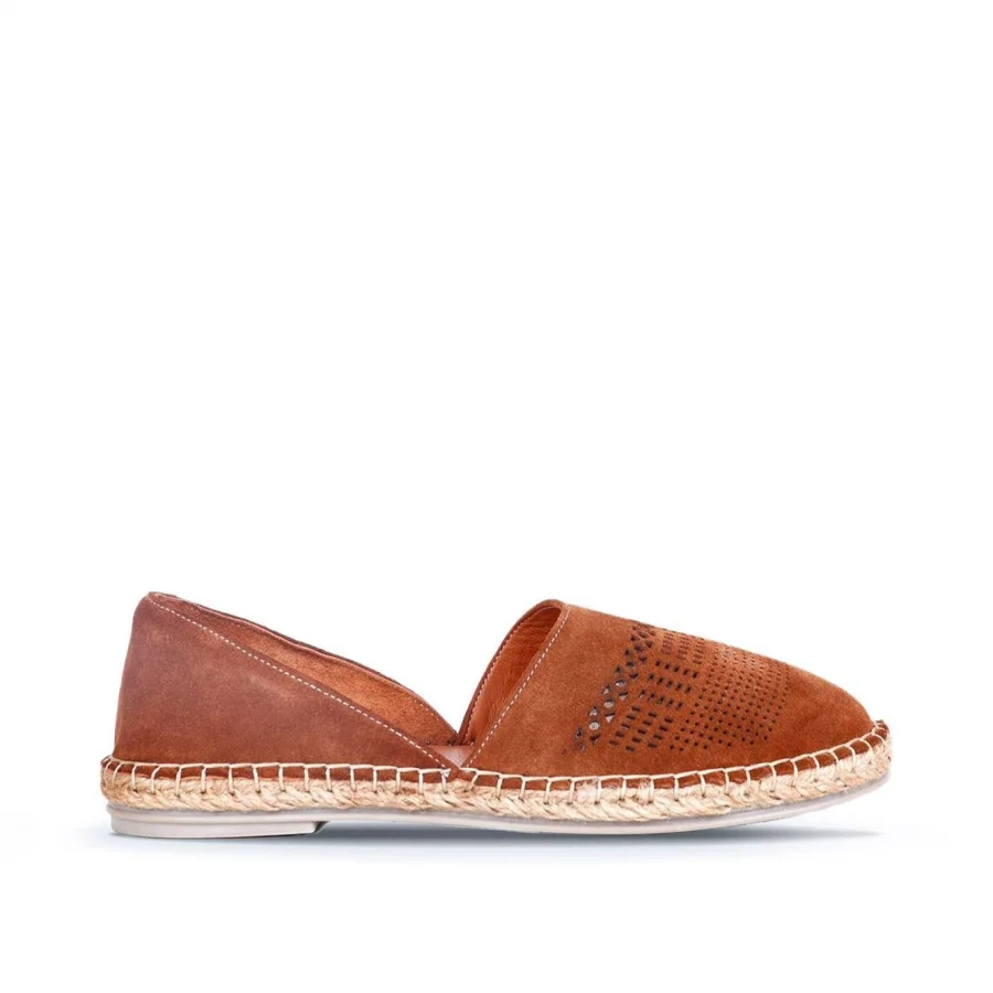 Taba Süet Kadın Espadril Ayakkabı