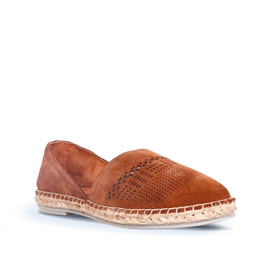 Taba Süet Kadın Espadril Ayakkabı