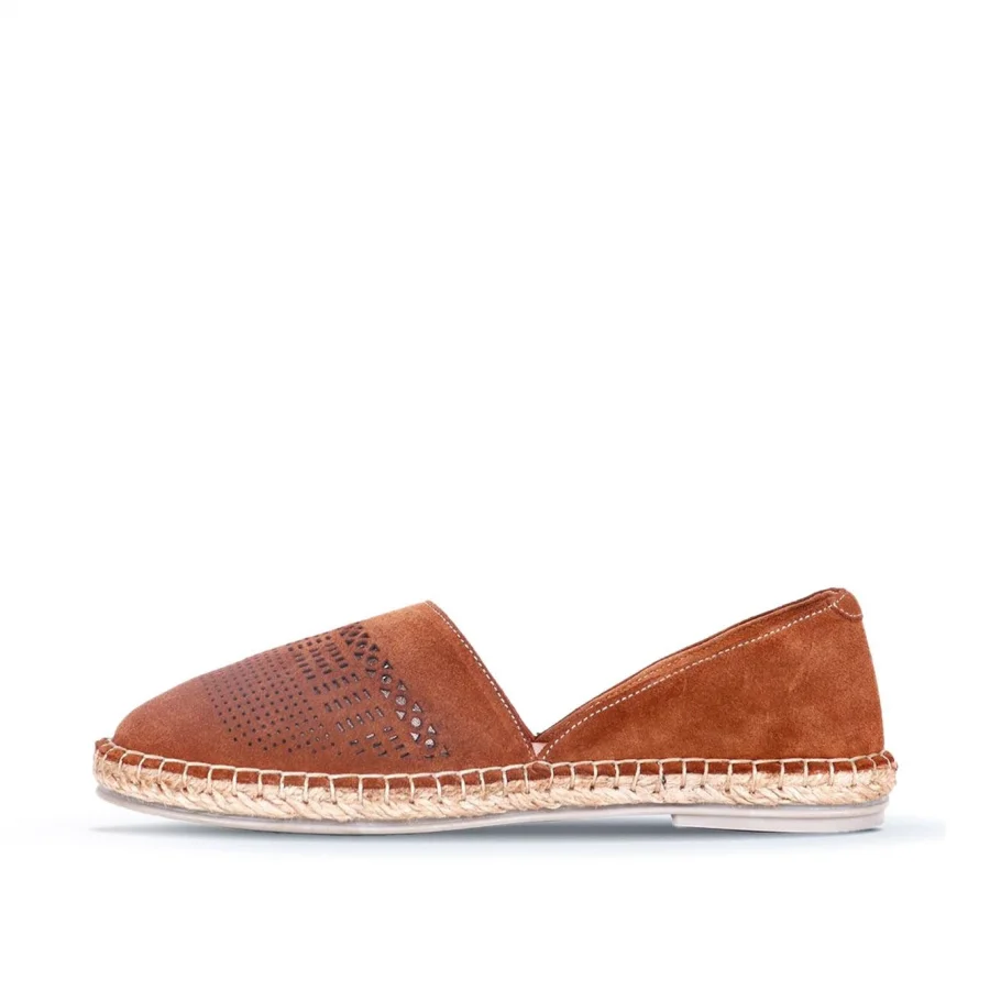 Taba Süet Kadın Espadril Ayakkabı