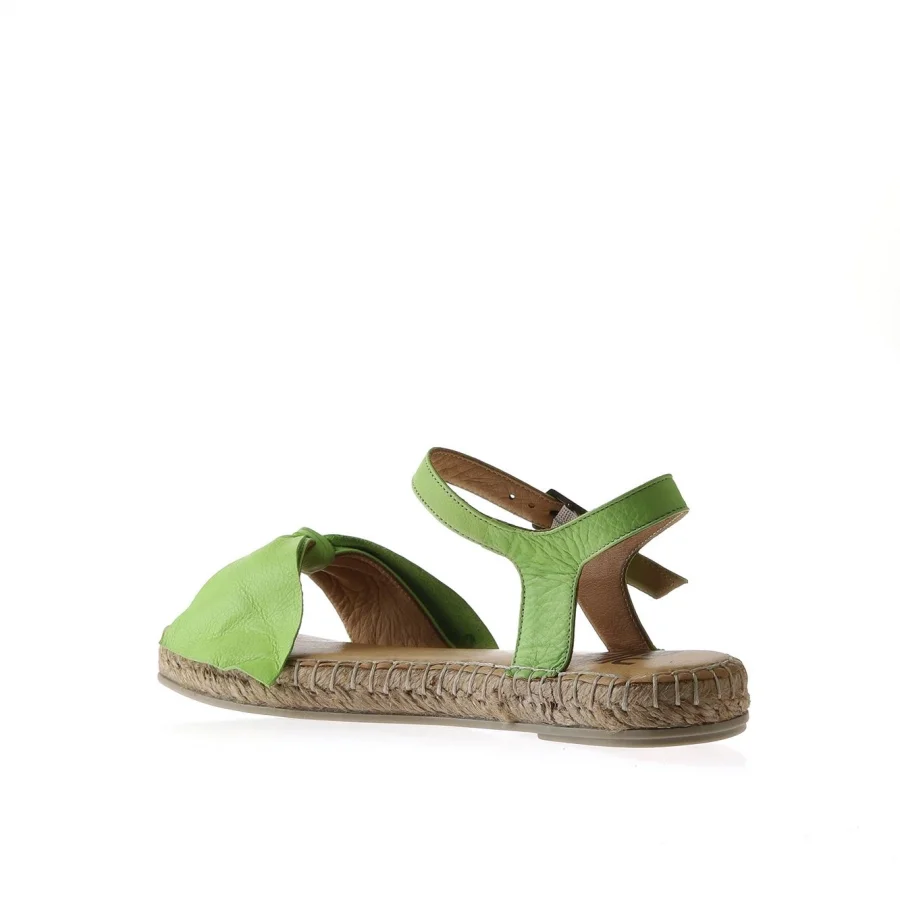 Yeşil Deri Kadın Espadril Sandalet