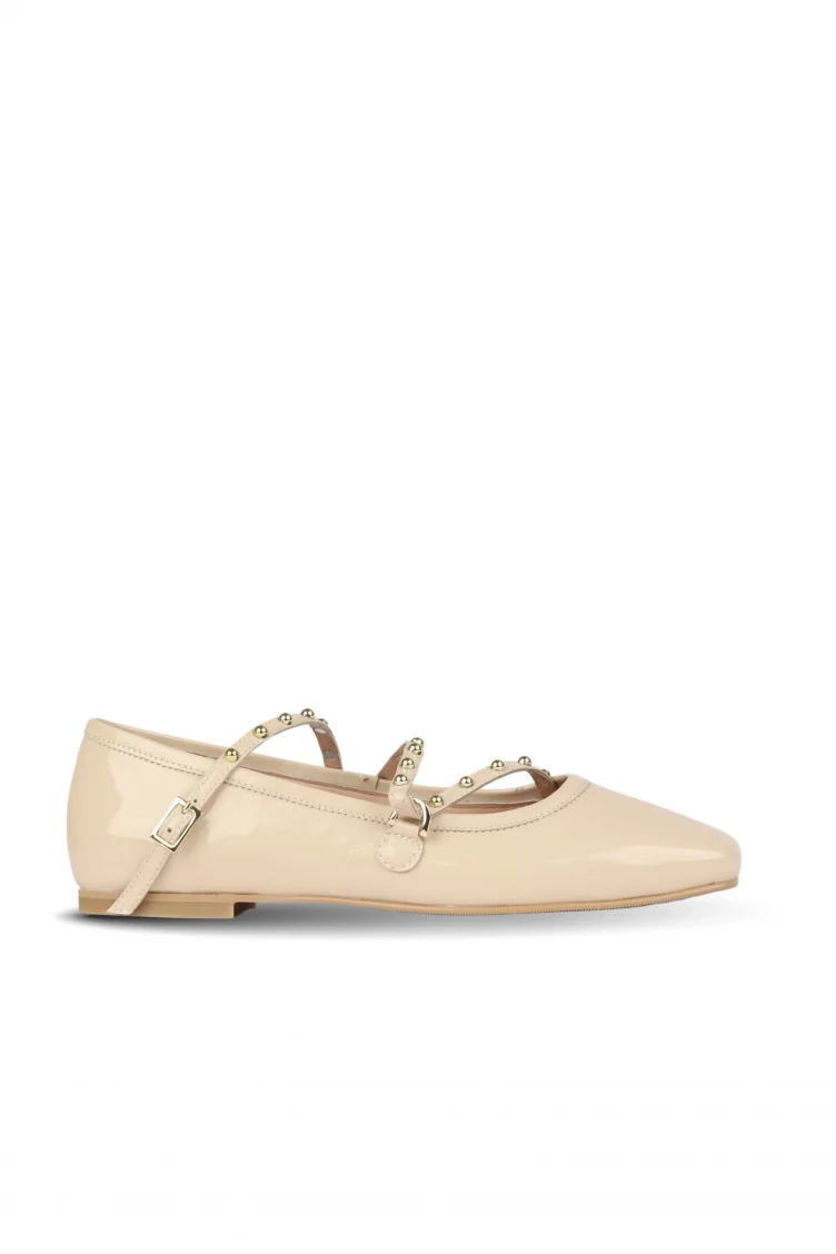 Bej Rugan Kadın Düz Ayakkabı