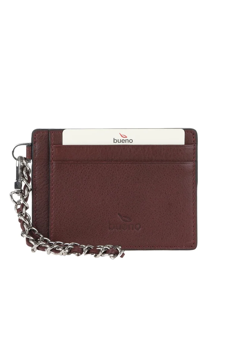 Bordo Koyu Deri Unisex Kartlık