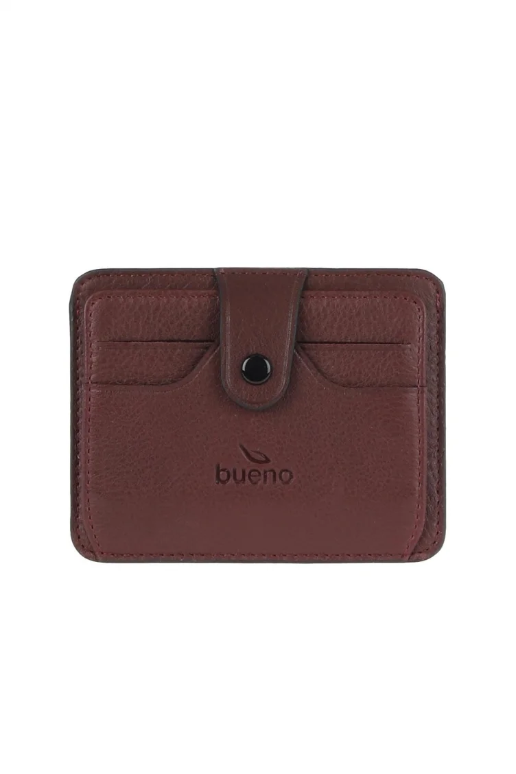 Bordo Koyu Deri Unisex Kartlık