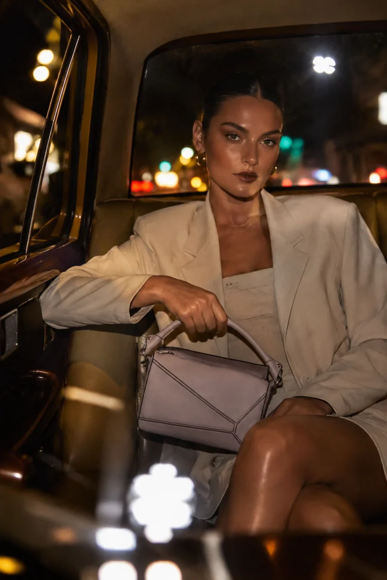Gül Kurusu Flotter Deri Kadın Çapraz Çanta