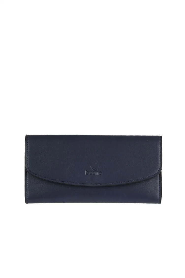 Lacivert Deri Kadın Cüzdan