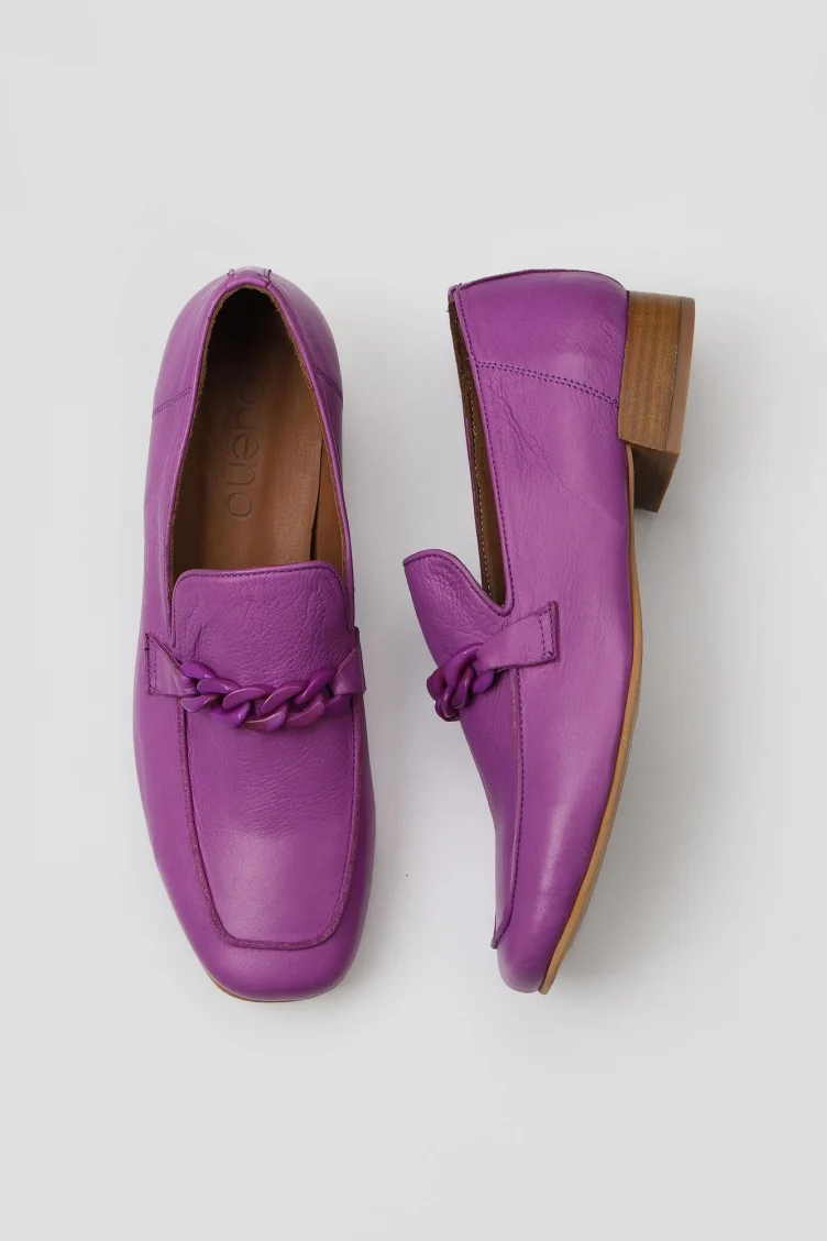 Lila Deri Kadın Loafer